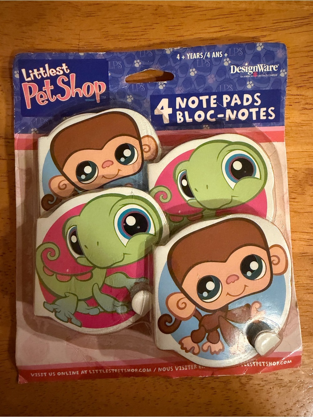 2007 Littlest Pet Shop Monkey & Green Lizard Note Pads